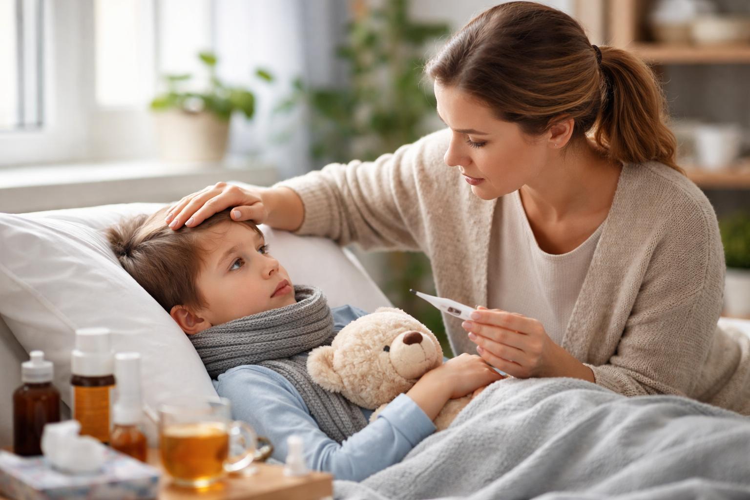 Первые симптомы вирусных инфекций у детей