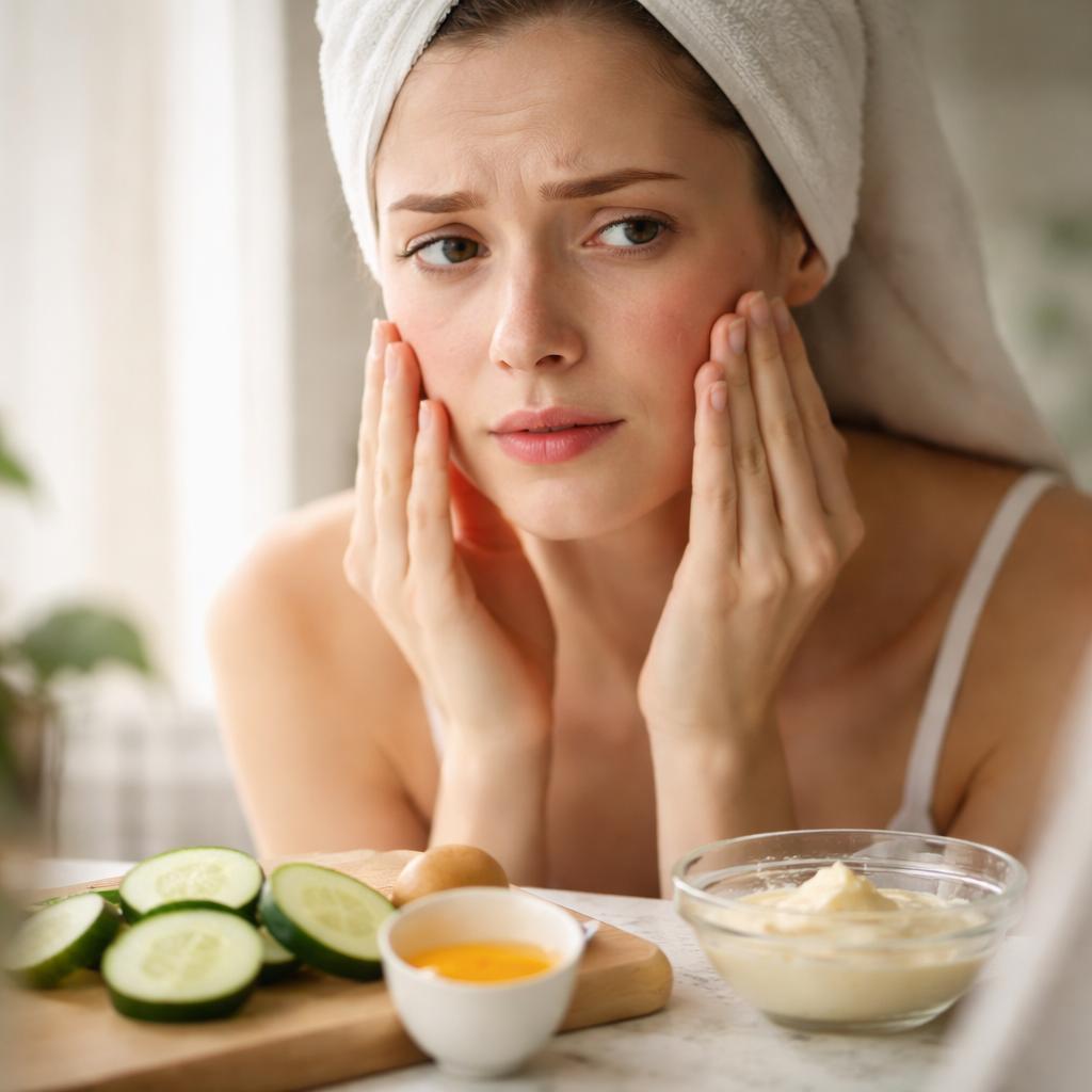 маска для лица огурец яйцо